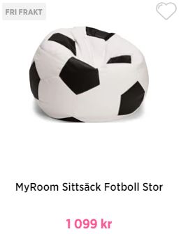 my room fotboll saccosäck